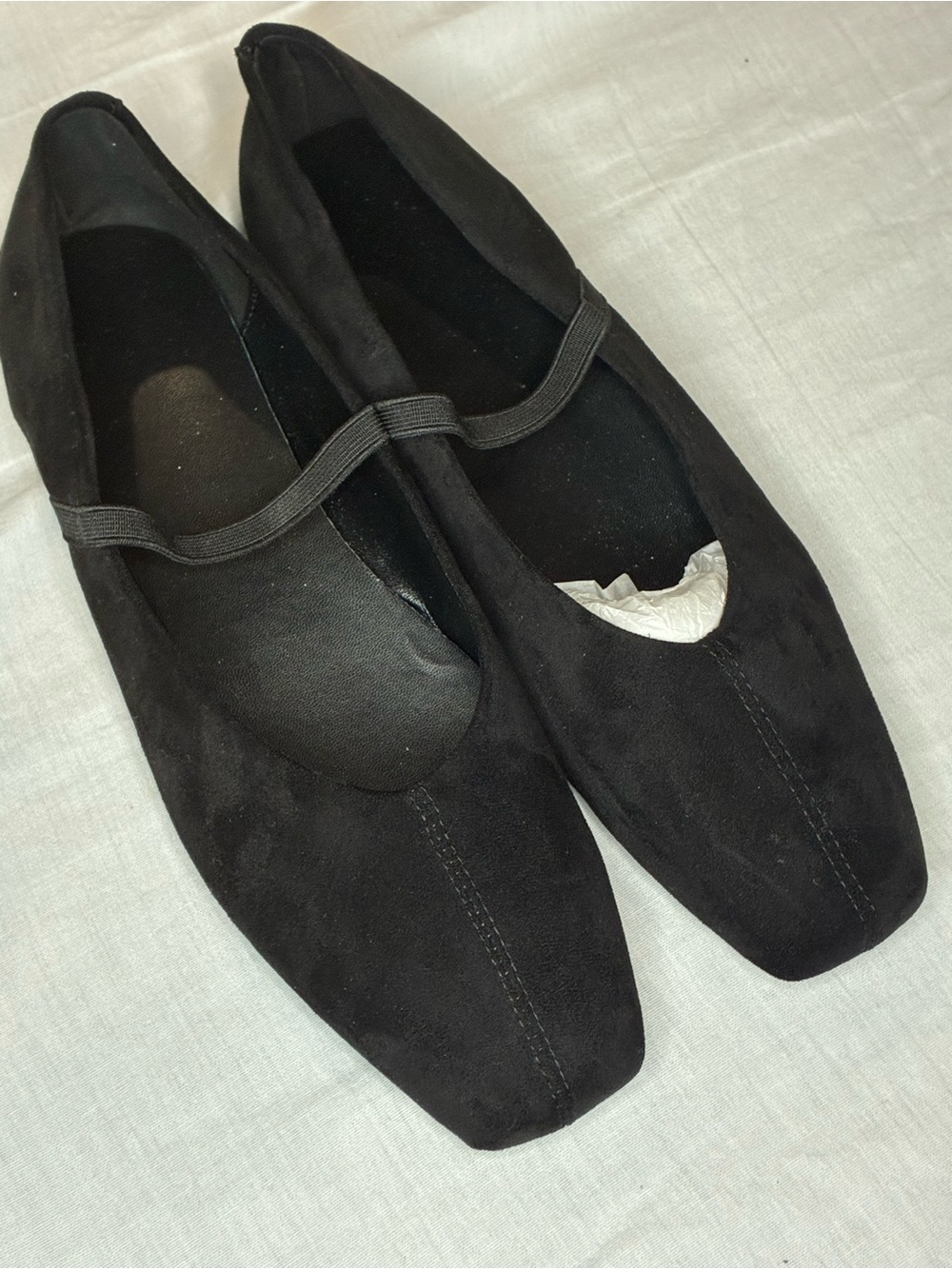 Men's Black Suede Slip-On Dress Shoes with Elastic Strap